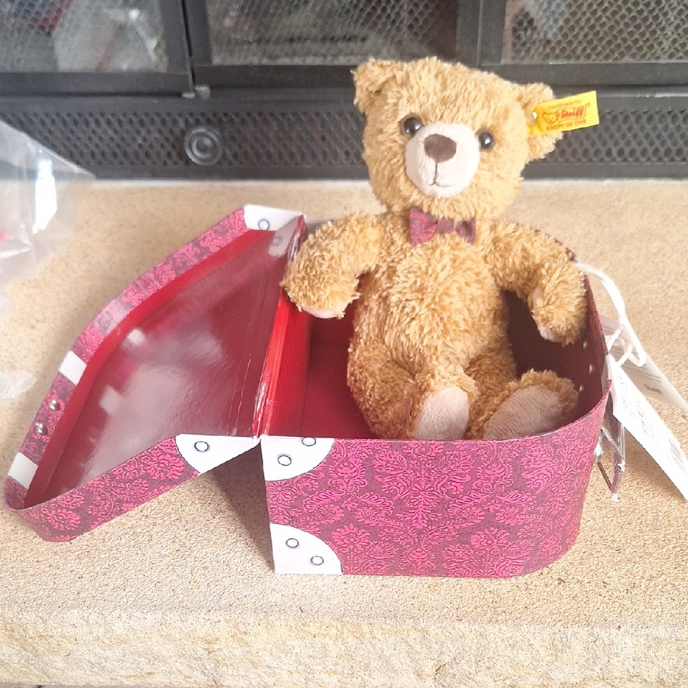 Steiff Teddyb. Carlo 23 Goldbraun In Koffer 109973 NWT